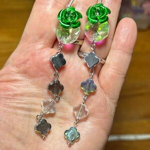 3/$25 Rose & Clover Drop Earrings